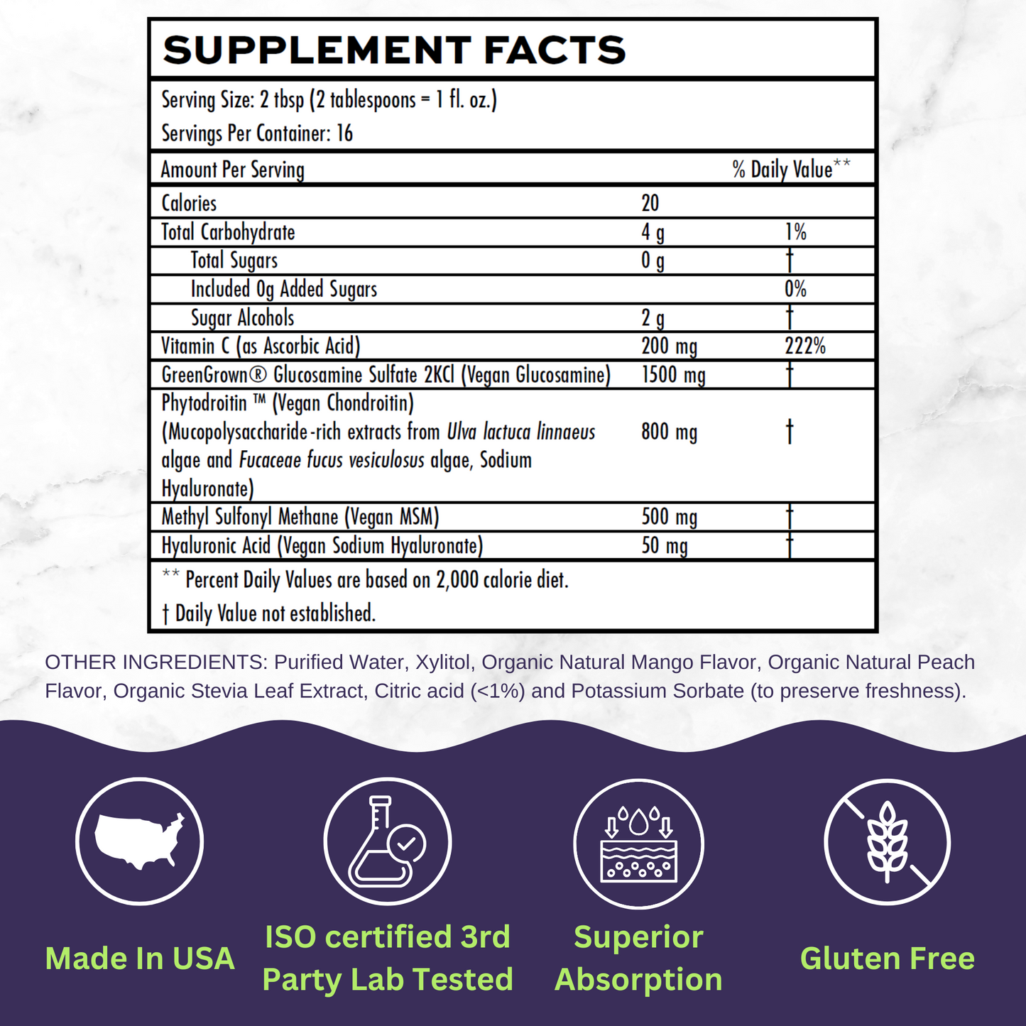 Joint Nourish™ – Vegan Liquid Joint Support | Glucosamine, Chondroitin & MSM