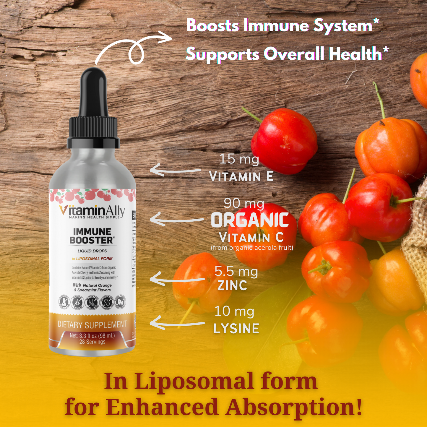Liposomal Immune Booster Liquid Vitamins